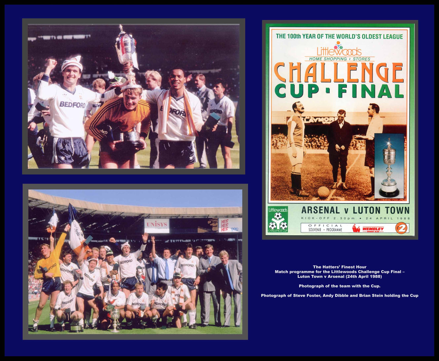 Luton Town V Arsenal Littlewoods Cup 1988